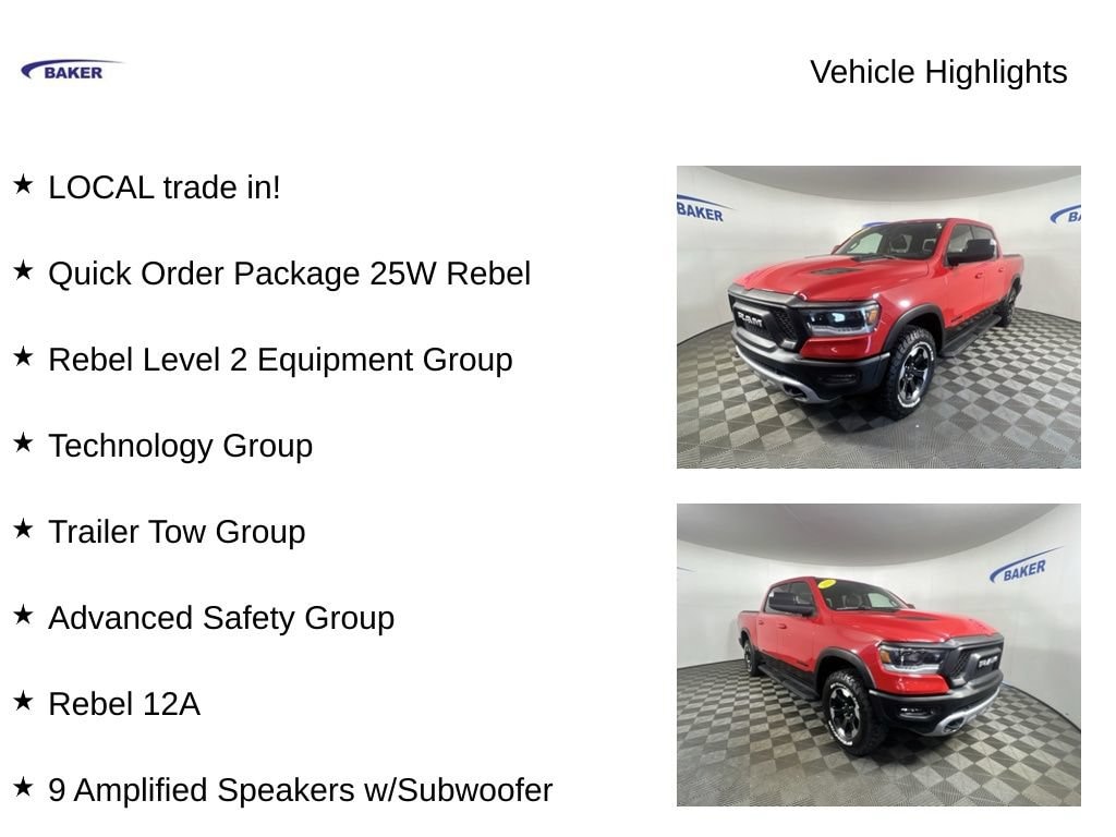 Used 2021 Ram 1500 Rebel Crew Cab 4x4 57 Box Truck