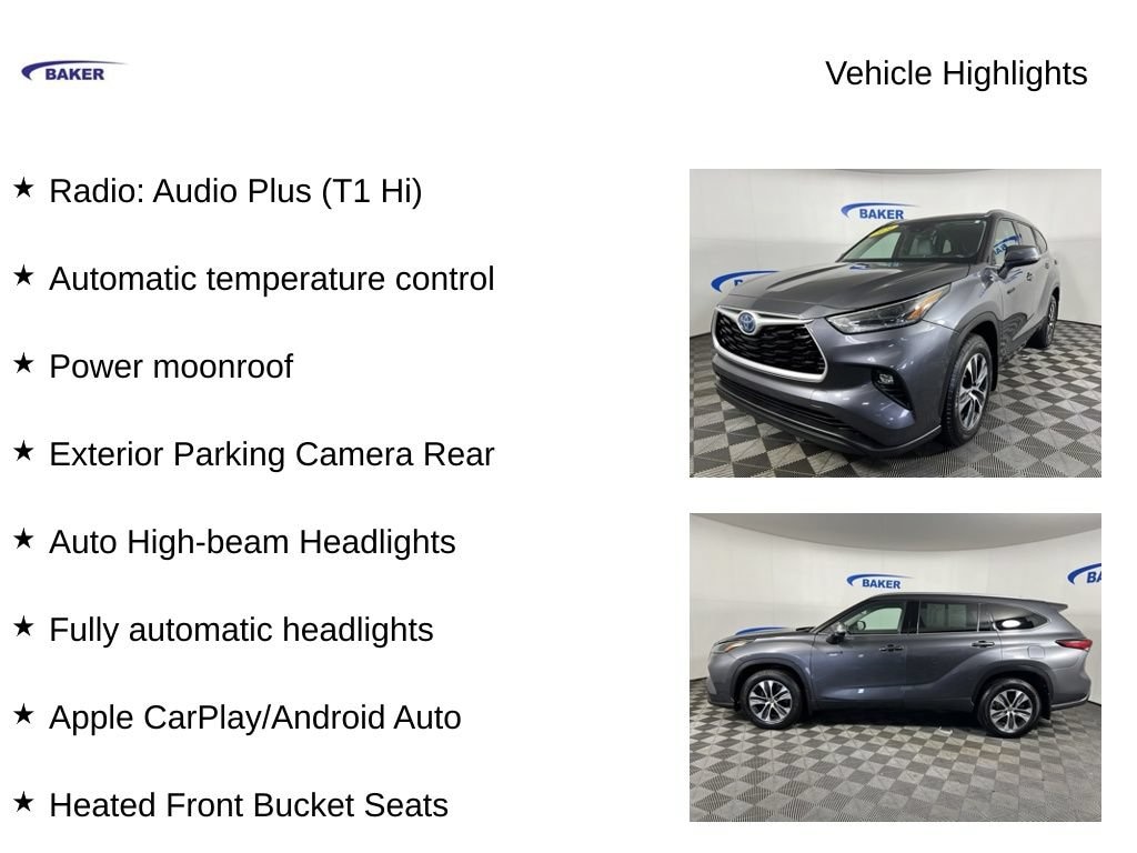 Used 2021 Toyota Highlander Hybrid XLE SUV