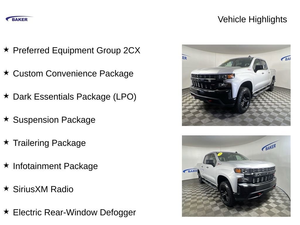 Used 2020 Chevrolet Silverado 1500 Custom Trail Boss Truck