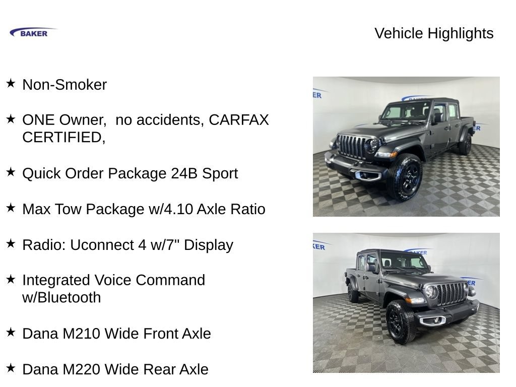 Used 2023 Jeep Gladiator Sport Truck