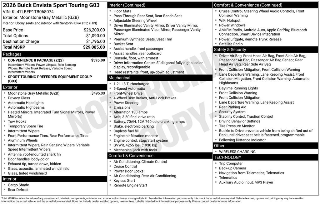 New 2026 Buick Envista Image