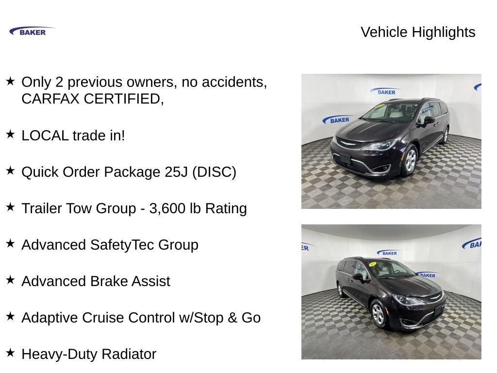 Used 2017 Chrysler Pacifica Touring-L Plus Minivan