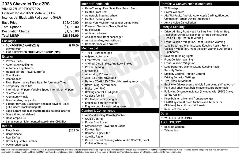 New 2026 Chevrolet Trax Image
