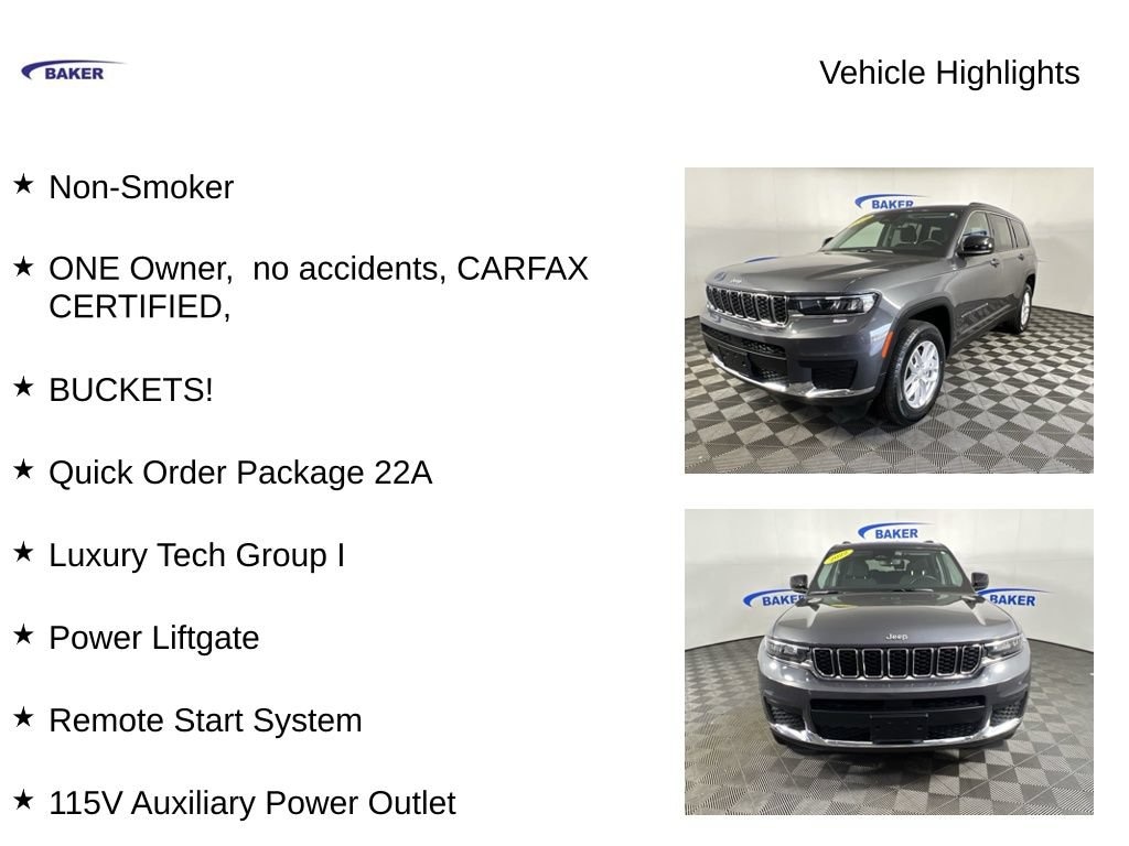 Used 2022 Jeep Grand Cherokee L Laredo 4x4 SUV