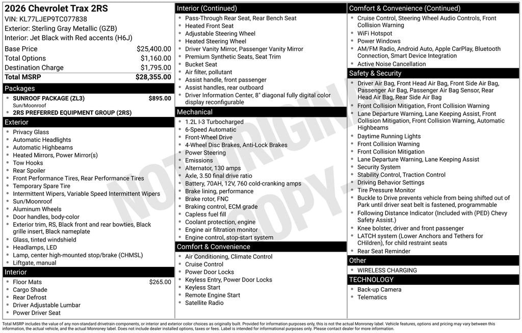 2026 Chevrolet Trax RS - Photo 4