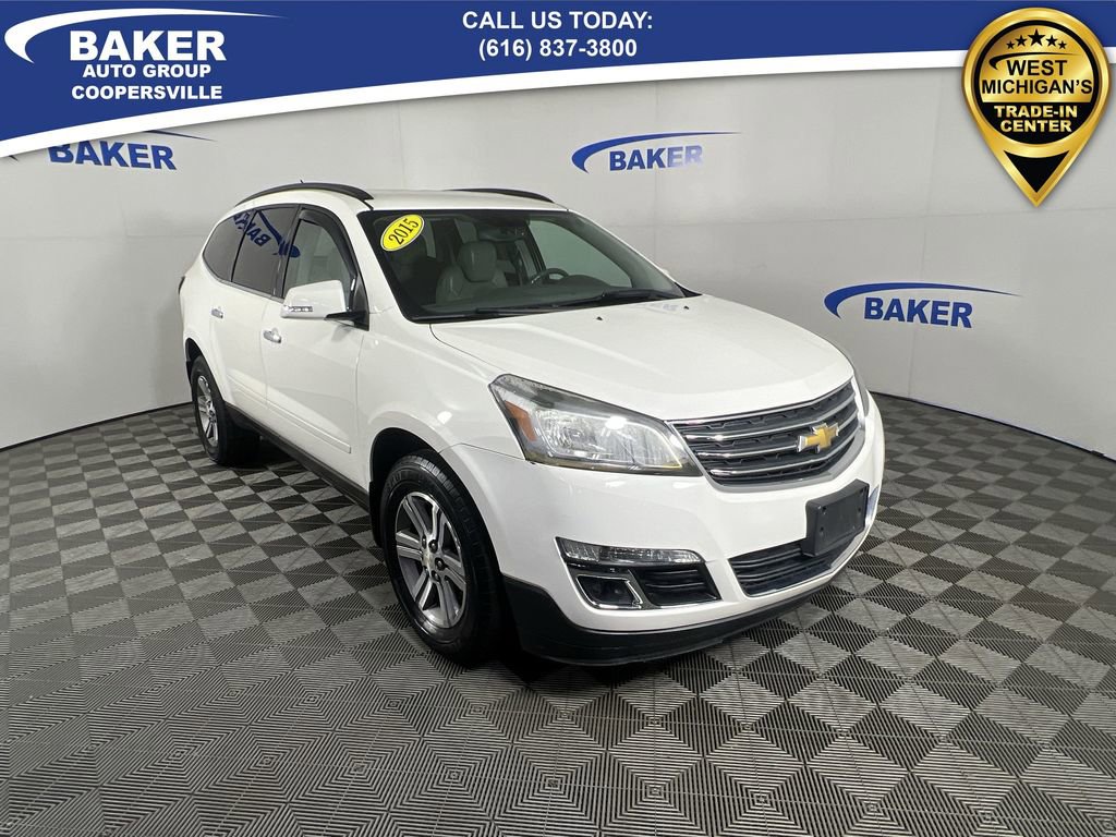 Used 2015 Chevrolet Traverse 2LT with VIN 1GNKRHKD3FJ111357 for sale in Coopersville, MI