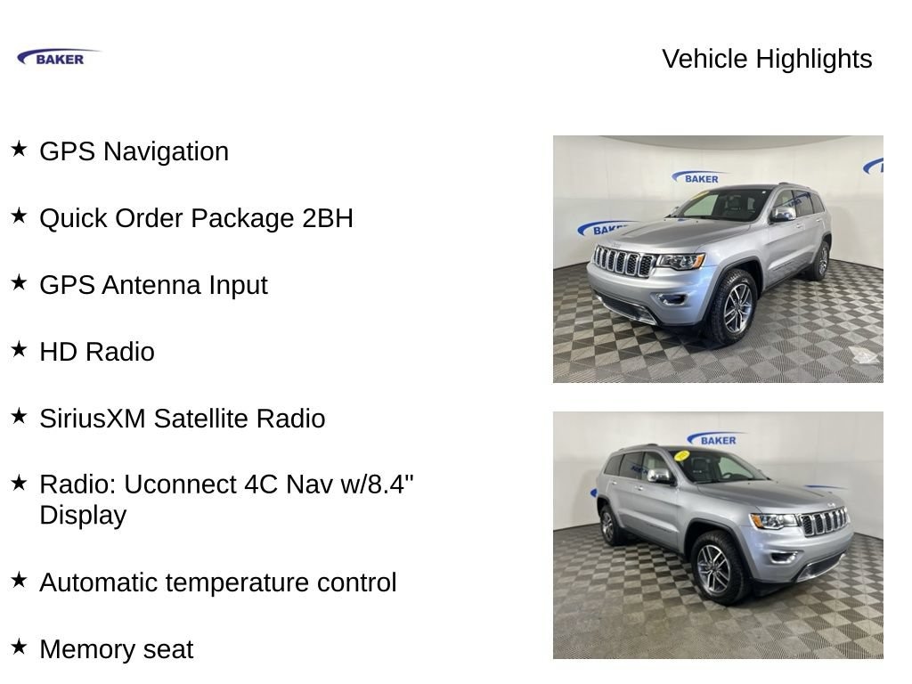 Used 2021 Jeep Grand Cherokee Limited 4x4 SUV