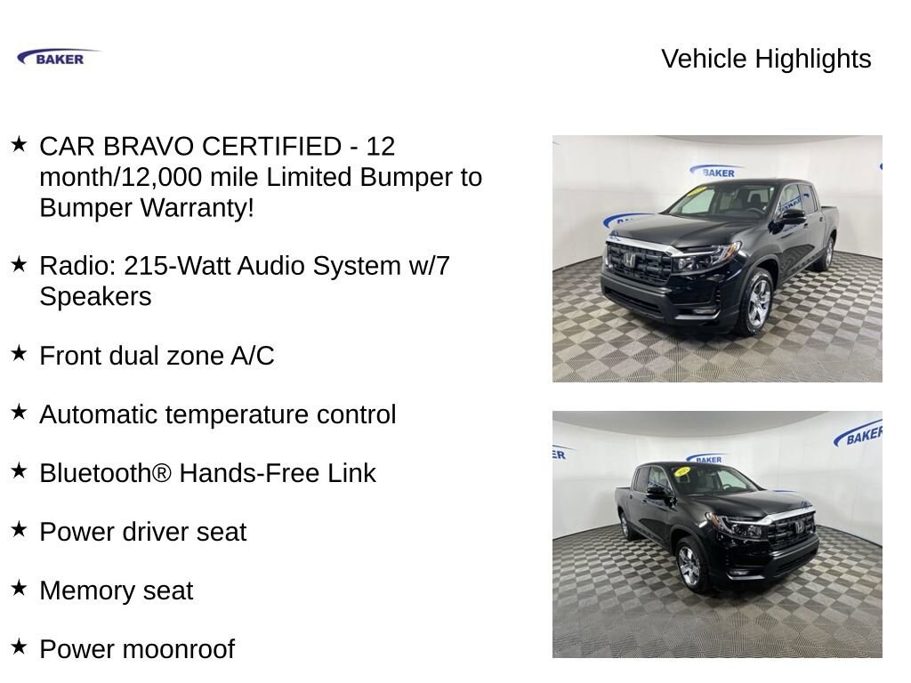 Used 2025 Honda Ridgeline RTL