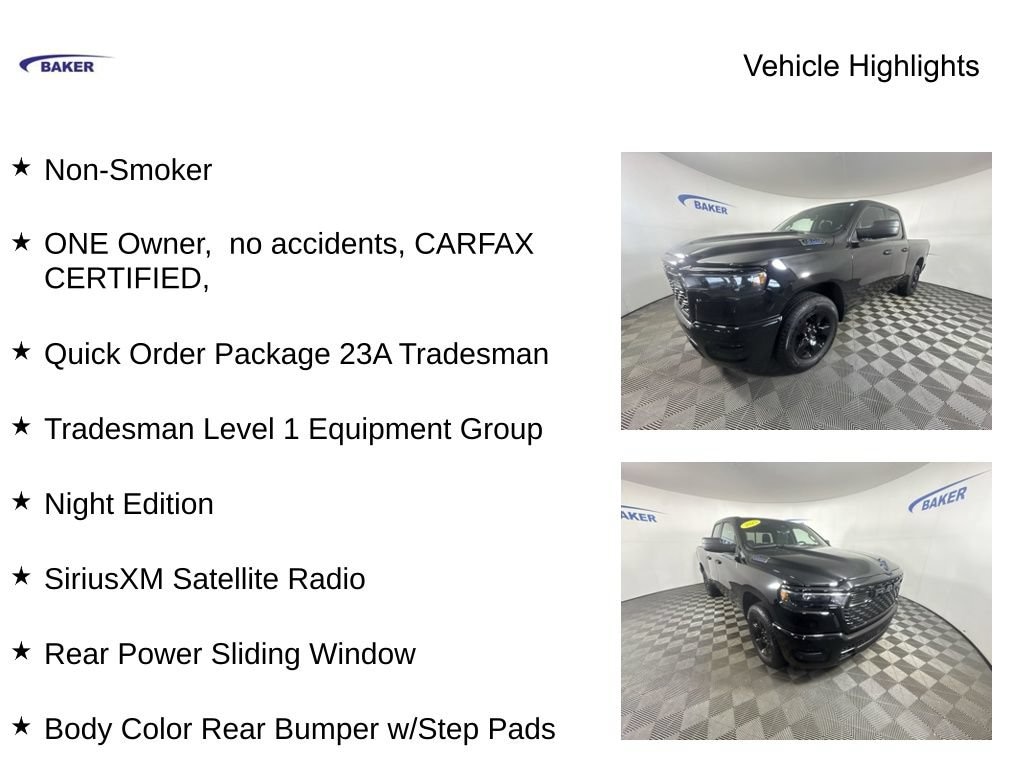 Used 2025 Ram 1500 Tradesman Quad Cab 4x4 64 Box Truck