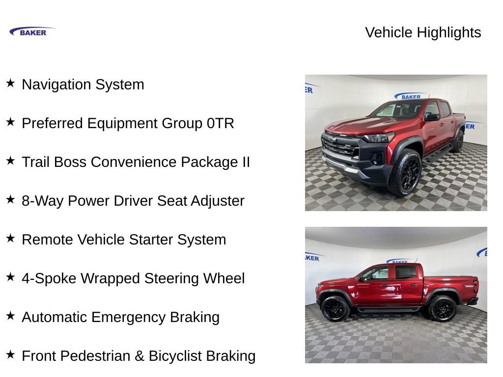 New 2026 Chevrolet Colorado Trail Boss Truck