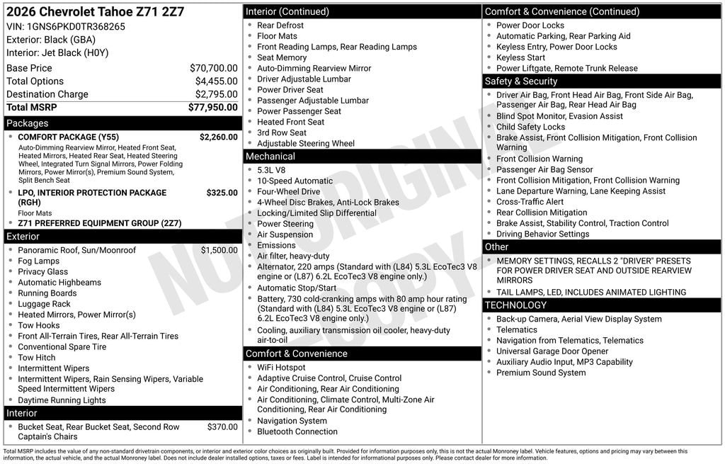 2026 Chevrolet Tahoe Z71 - Photo 5
