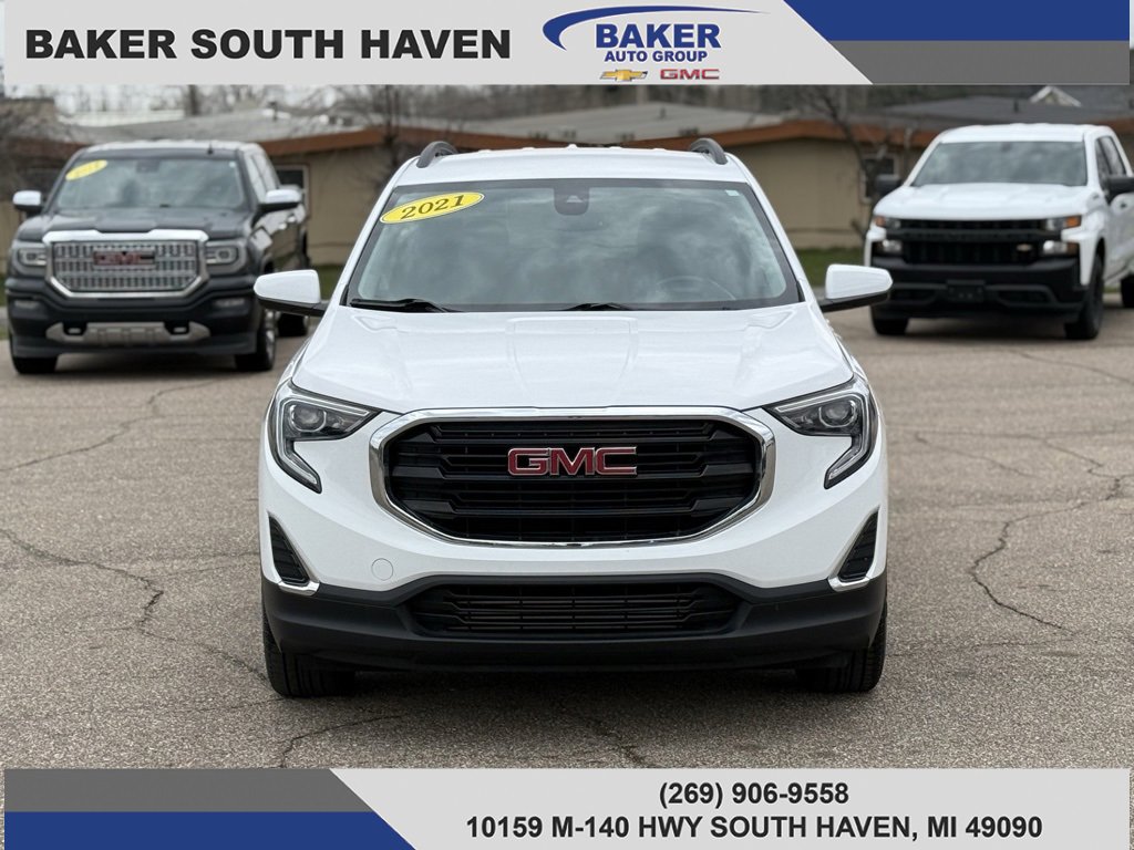 Used 2021 GMC Terrain SLE with VIN 3GKALTEV6ML302245 for sale in South Haven, MI