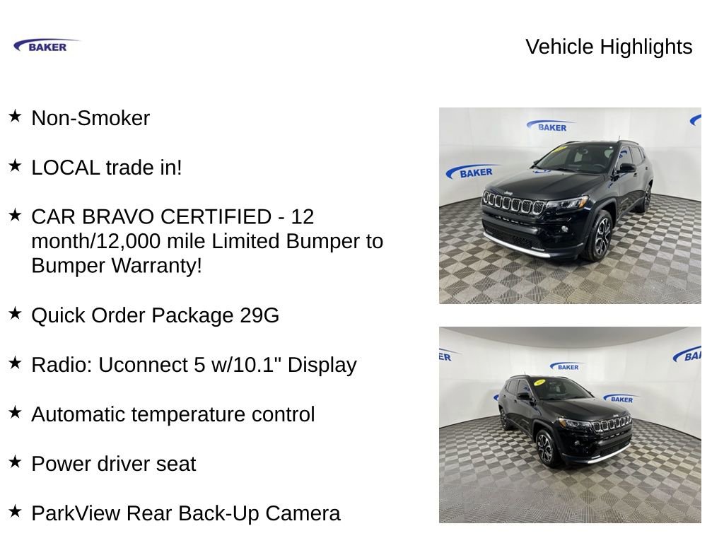 Used 2023 Diamond Black Crystal Pearlcoat Jeep Limited image 4