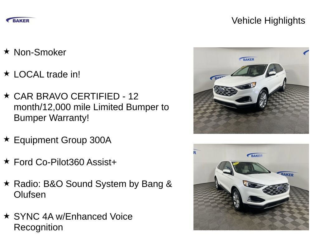 Used 2022 Star White Tri-Coat Ford Titanium image 4