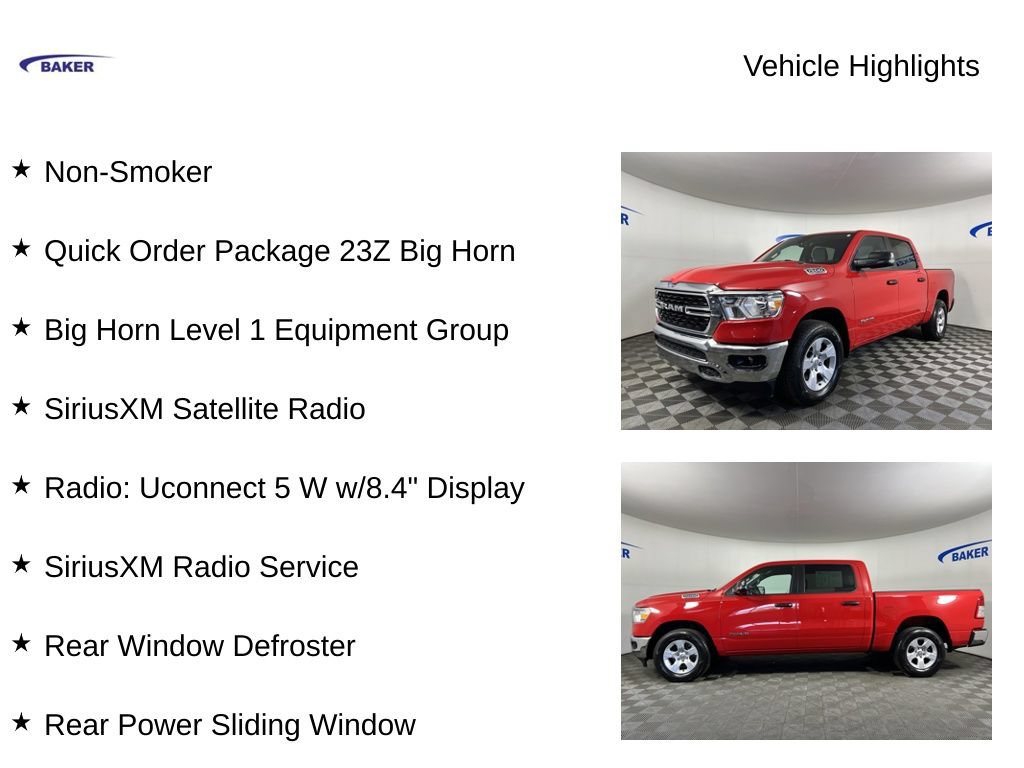 Used 2024 Flame Red Ram Big Horn/Lone Star image 4