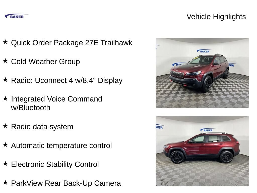 Used 2020 Velvet Red Pearlcoat Jeep Trailhawk image 4