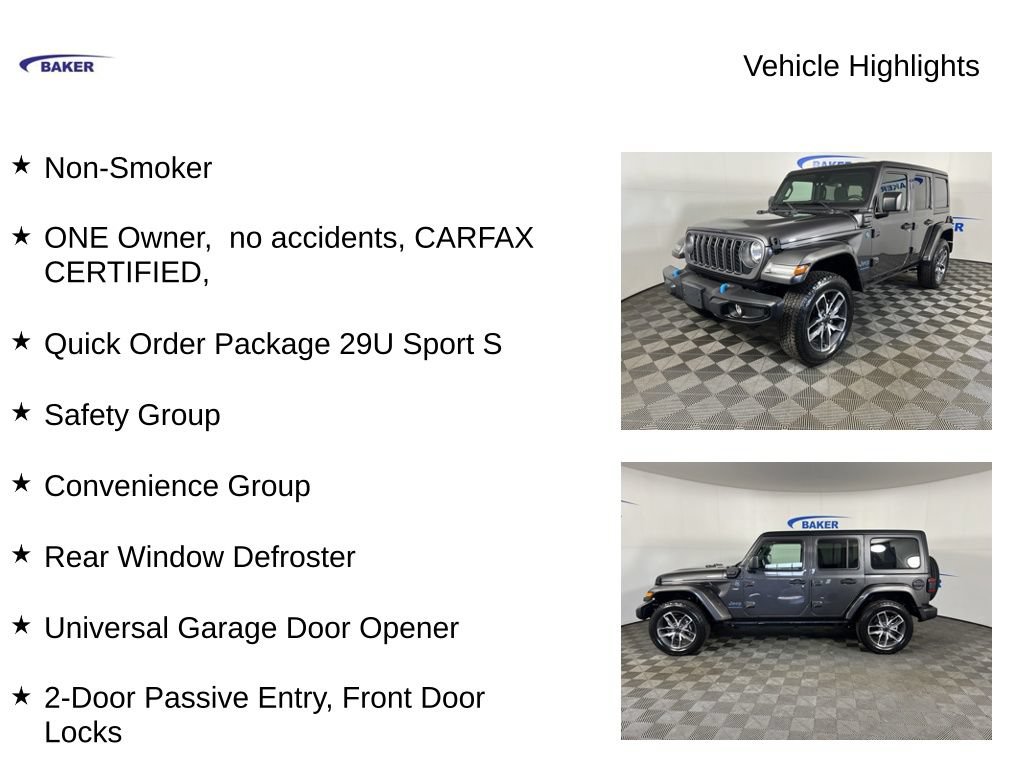 Used 2024 Granite Crystal Metallic Clearcoat Jeep Sport image 4