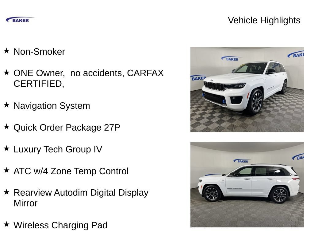 Used 2022 Bright White Jeep Overland image 4