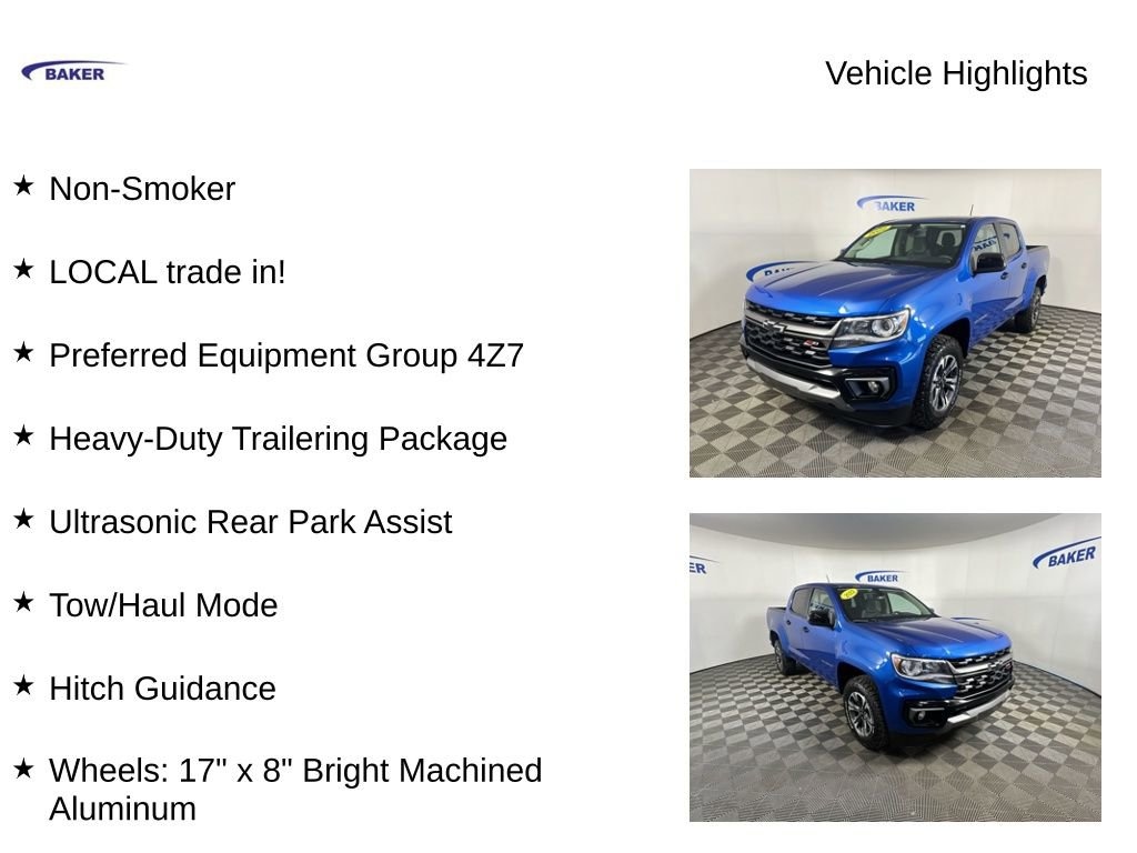 Used 2022 Chevrolet Colorado Z71 Truck Crew Cab