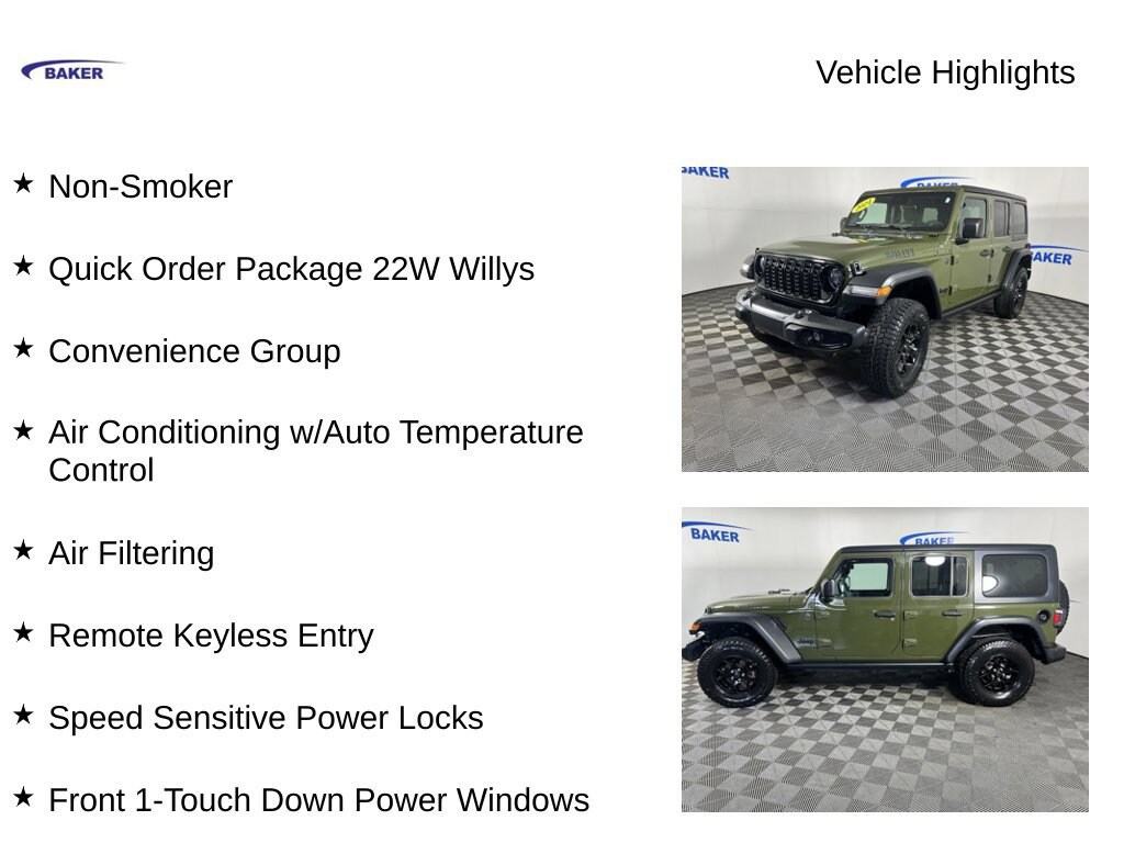 Used 2024 Sarge Green Clearcoat Jeep Sport image 4