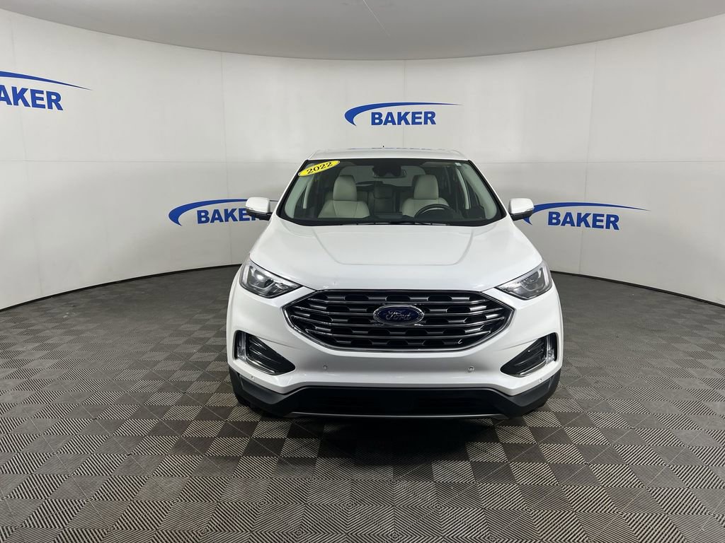 Used 2022 Star White Tri-Coat Ford Titanium image 3