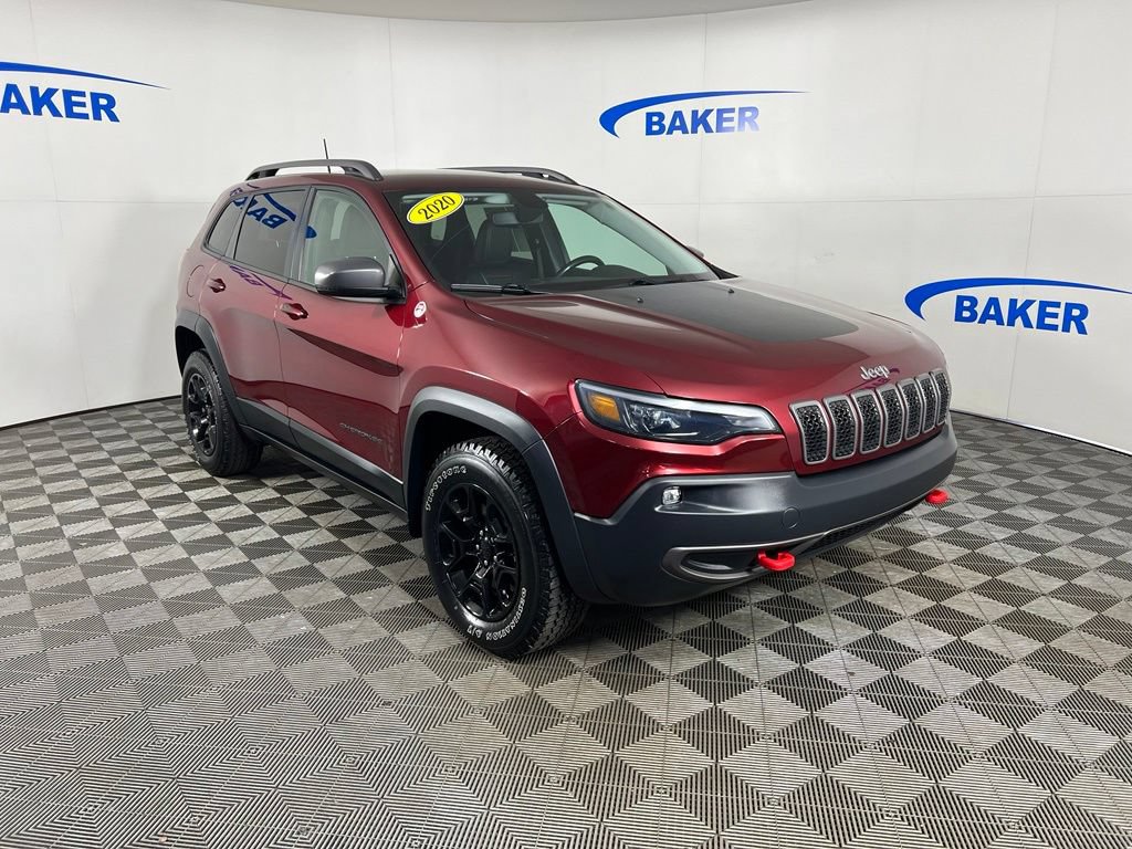 Used 2020 Velvet Red Pearlcoat Jeep Trailhawk image 8