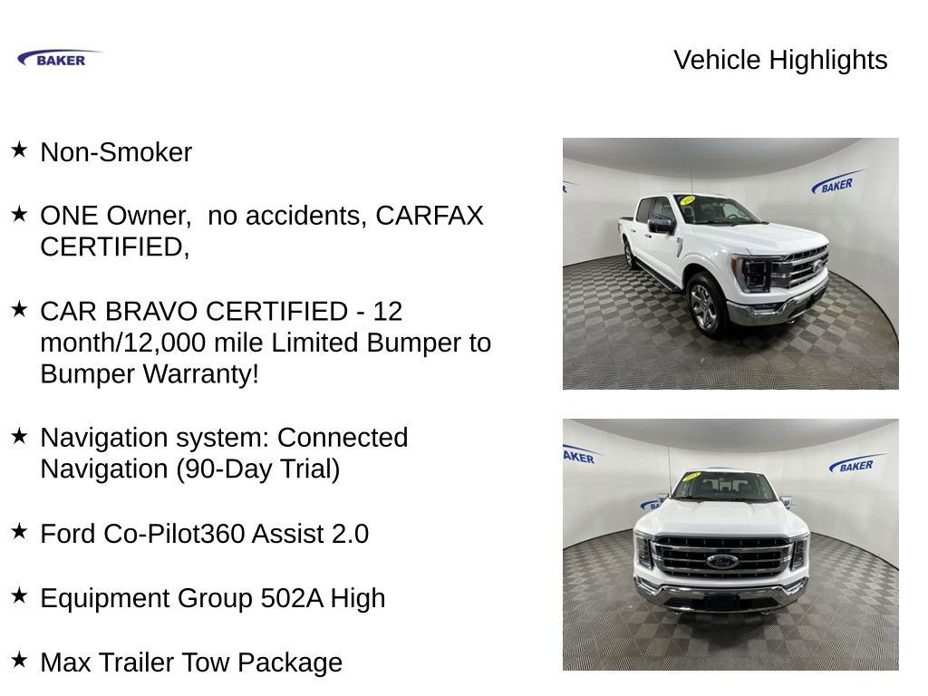 Used 2021 Star White Metallic Tri-Coat Ford  image 4