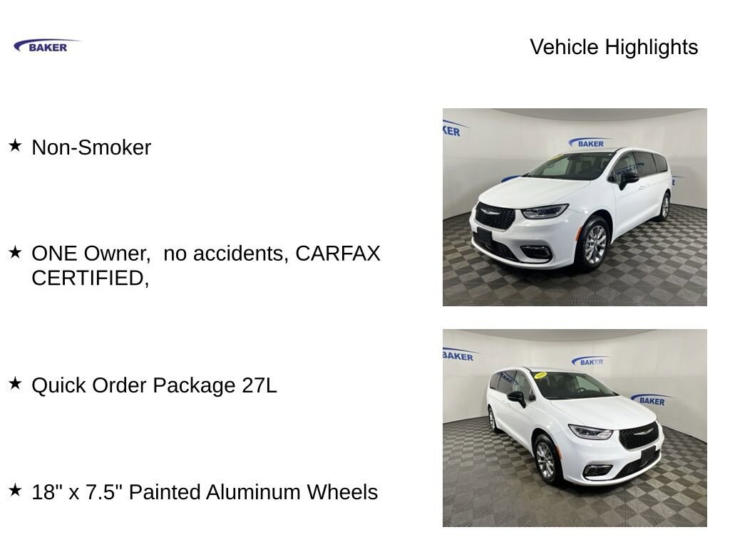 Used 2024 Chrysler Pacifica Touring L Van Passenger Van