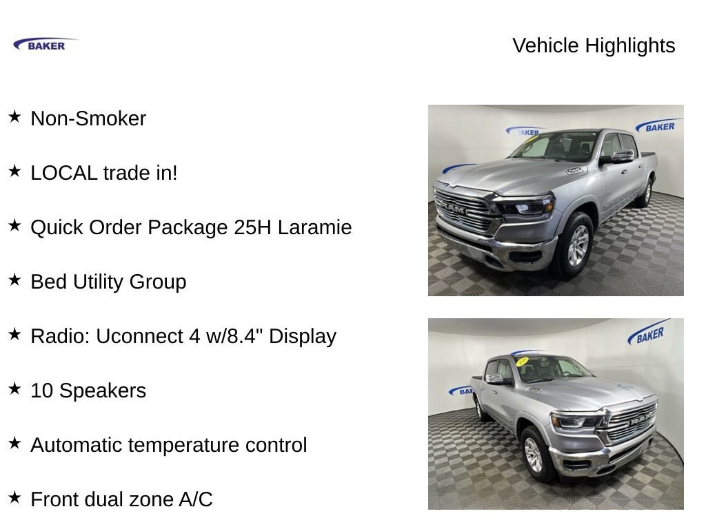 Used 2019 Ram 1500 Laramie Truck Crew Cab