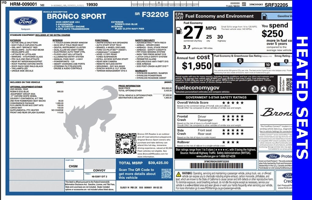 New 2025 Ford Bronco Sport Heritage SUV