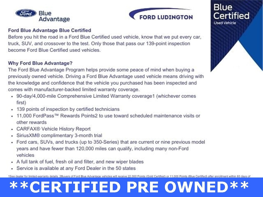 Certified 2022 Ford F-150 Lariat with VIN 1FTFW1E8XNKE02990 for sale in Ludington, MI