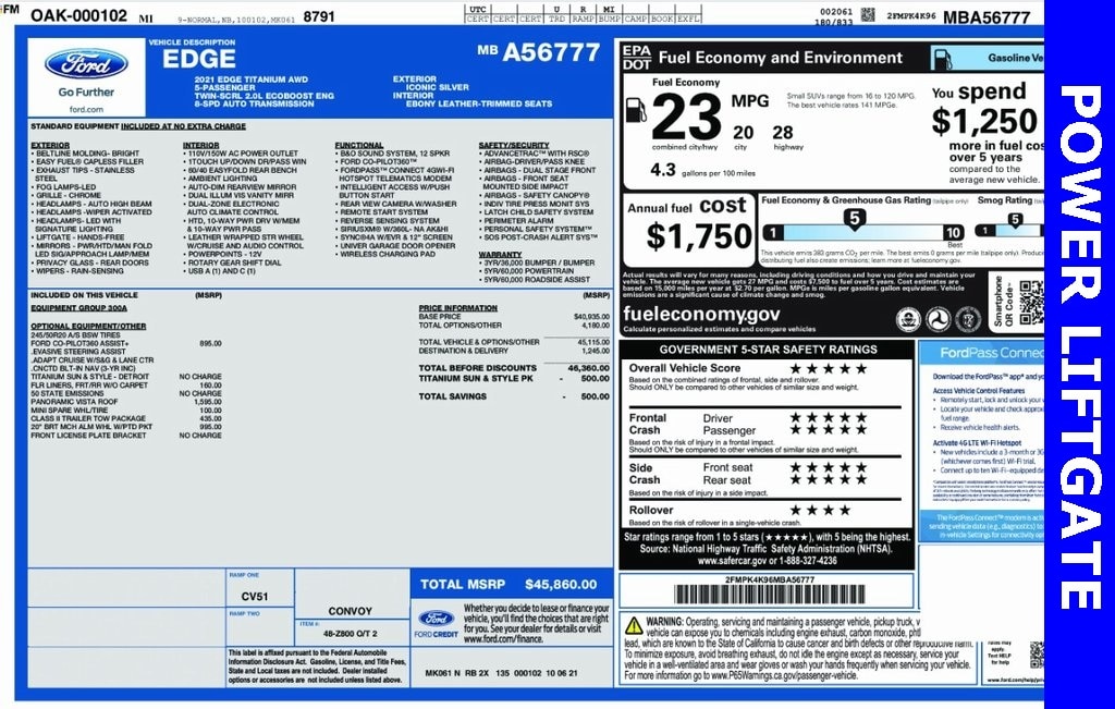 Used 2021 Ford Edge Titanium SUV
