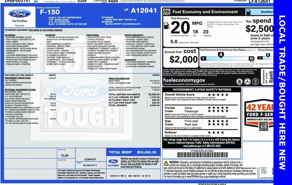 Used 2020 Ford F-150 XLT Truck