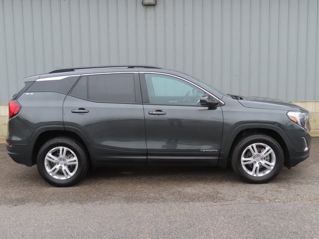 Used 2021 GMC Terrain SLE with VIN 3GKALTEV2ML334190 for sale in Cadillac, MI