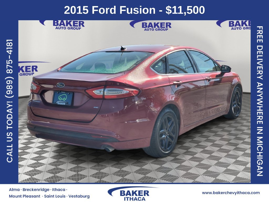 Used 2015 Ford Fusion SE with VIN 1FA6P0H72F5106345 for sale in Ithaca, MI