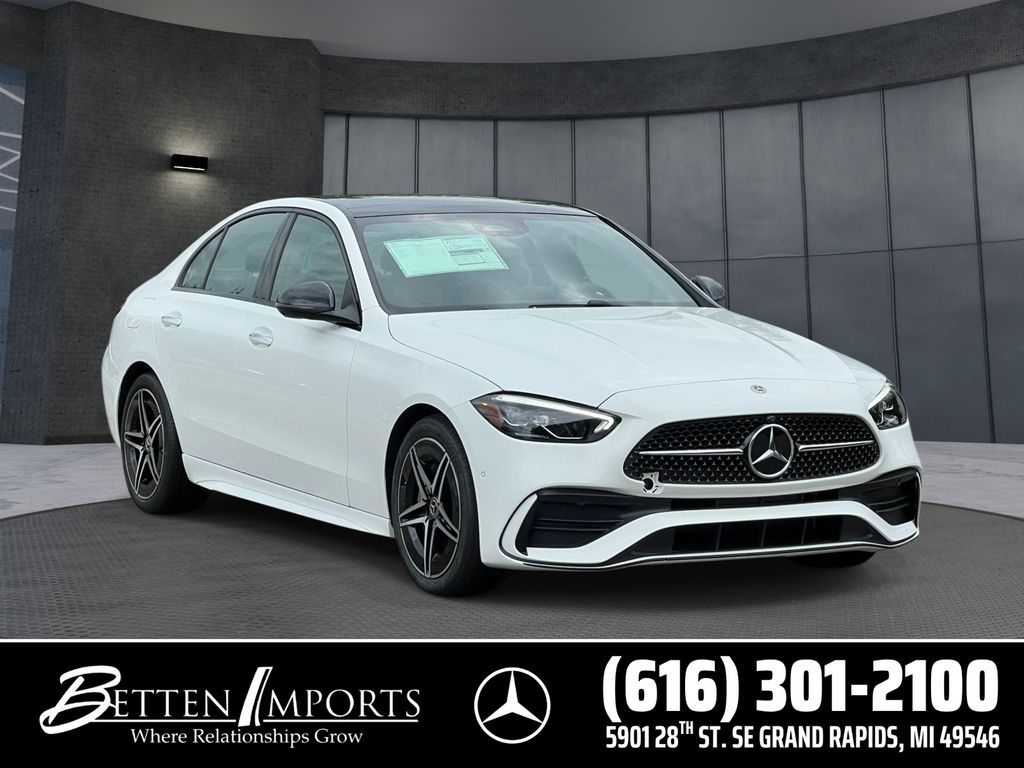 Polar White 2026 Mercedes-Benz C-Class Sedan All-Wheel Drive 9-Speed Automatic