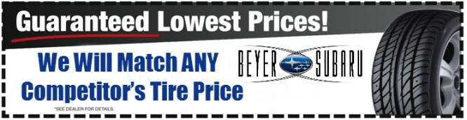Low Price Guarentee on Tires+Beyer+Subaru