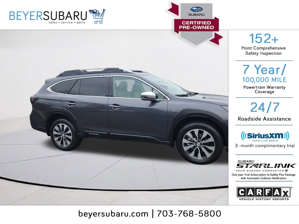Certified 2023 Subaru Outback Touring XT Touring XT CVT