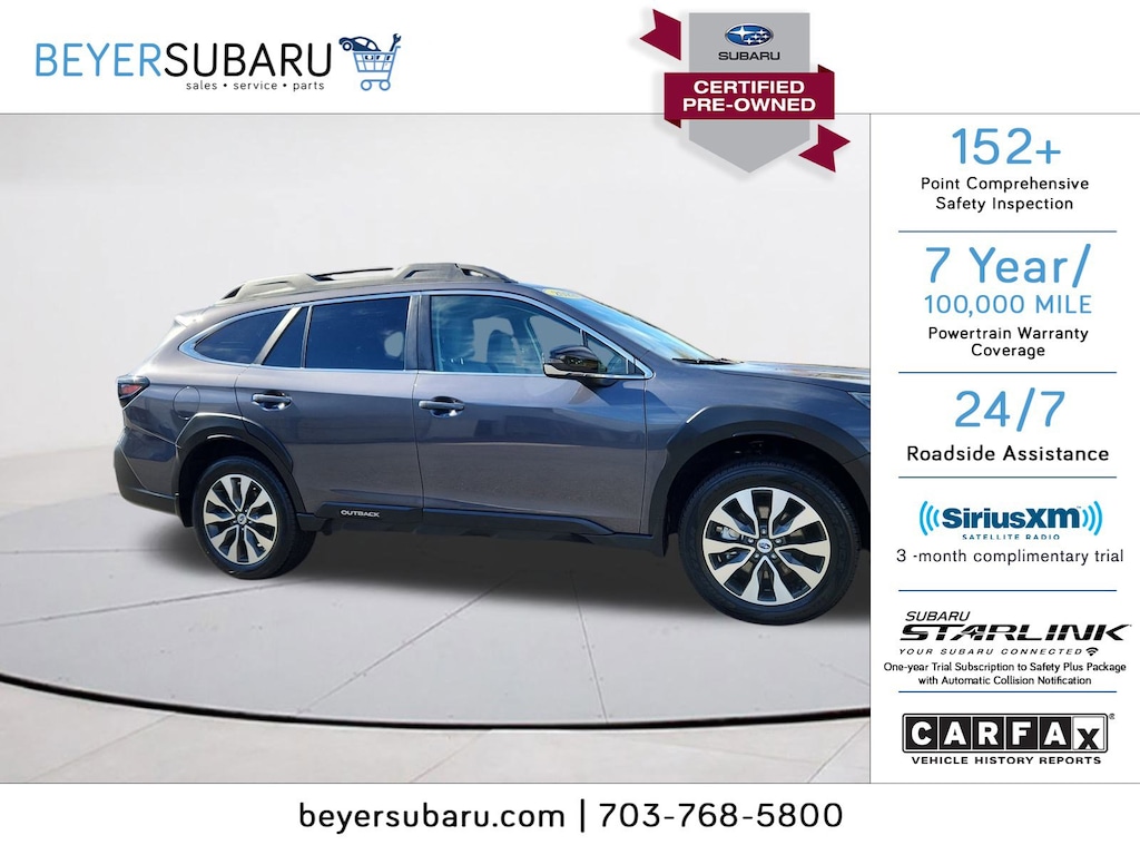 Certified 2023 Subaru Outback Limited Limited CVT