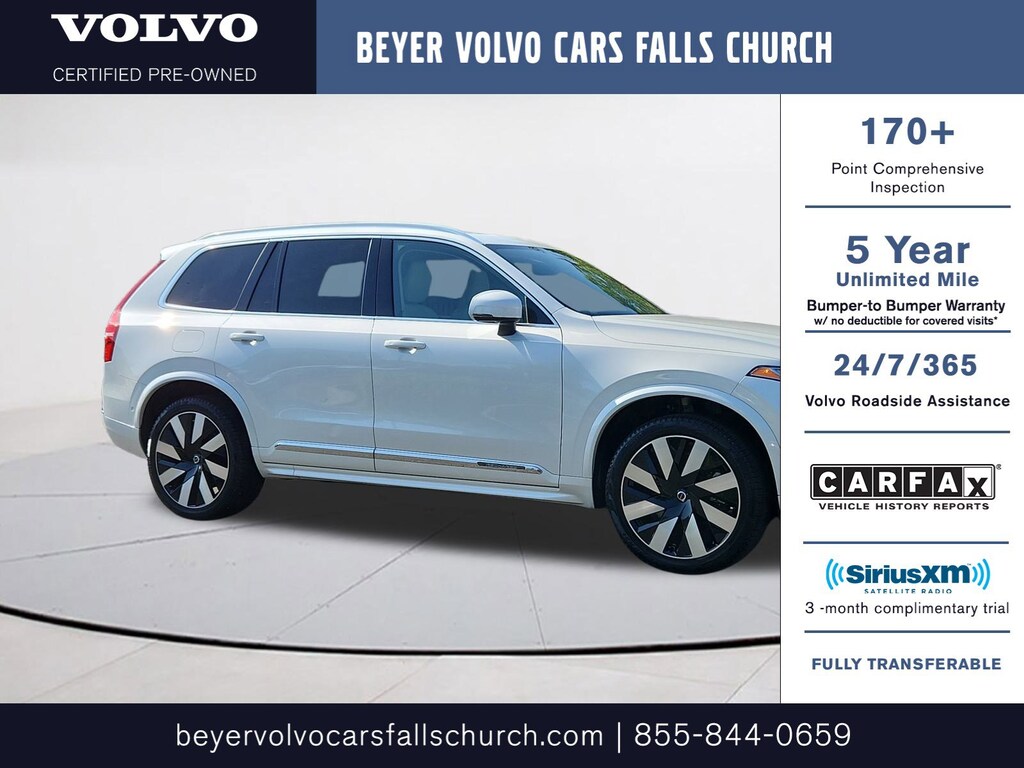 Certified 2024 Volvo XC90 Recharge Plug-In Hybrid T8 Plus Bright 7-Seater SUV