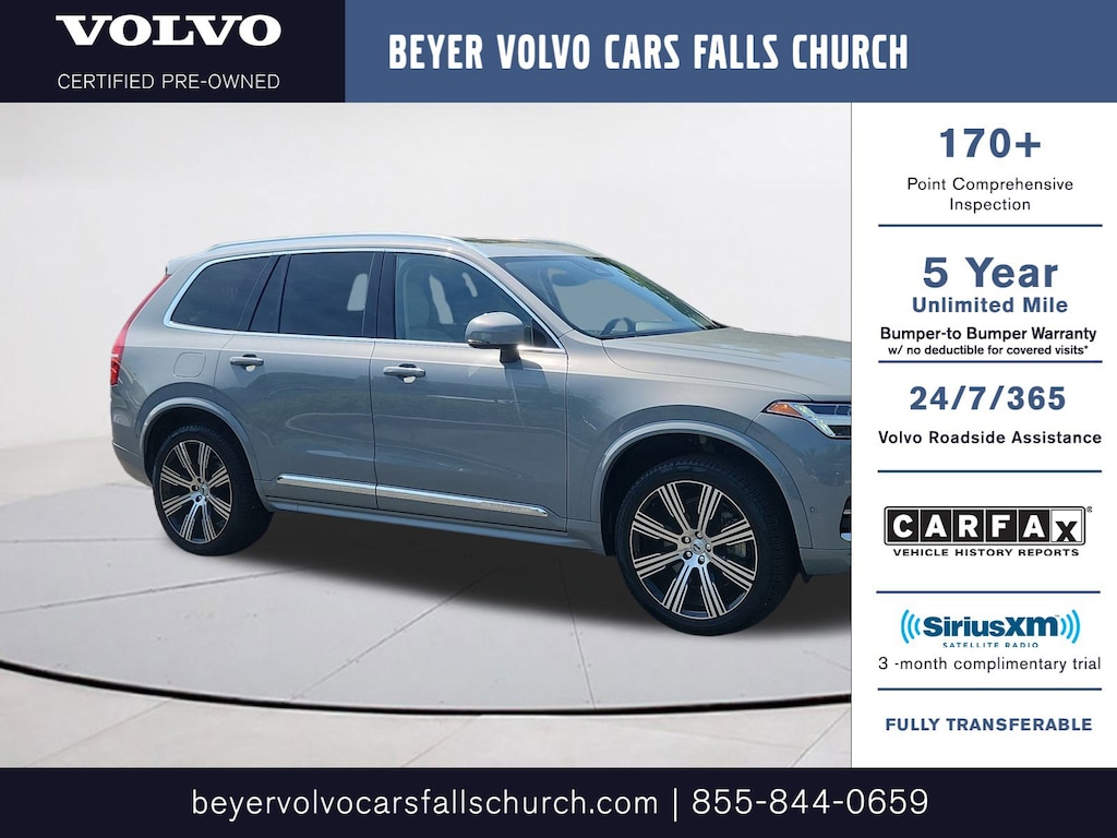 Certified 2024 Volvo XC90 Recharge Plug-In Hybrid T8 Plus Bright 7-Seater SUV