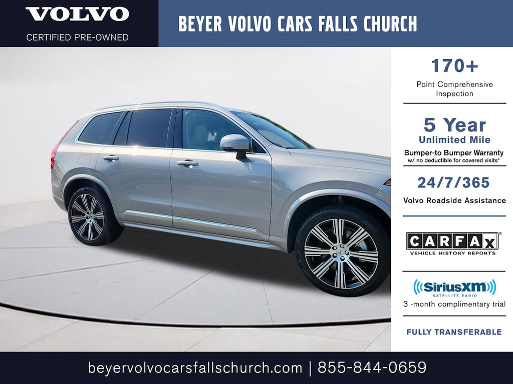 Certified 2024 Volvo XC90 Recharge Plug-In Hybrid T8 Plus Bright 7-Seater SUV