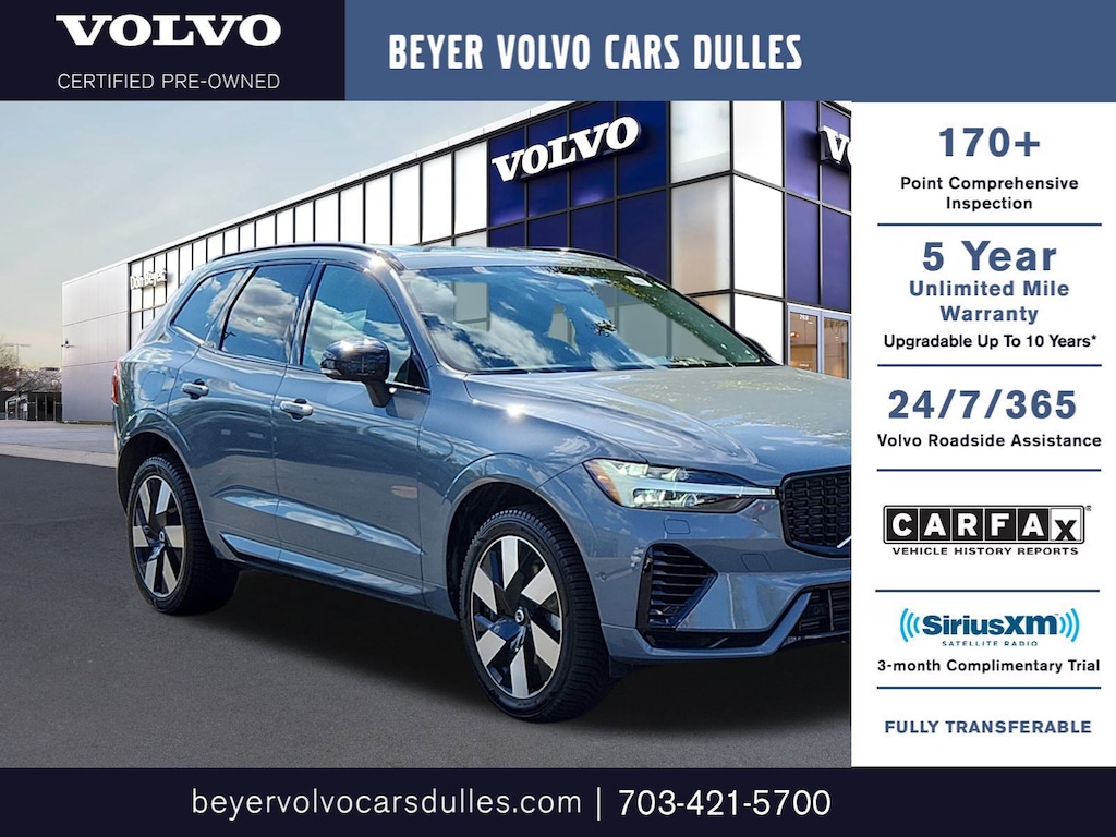Certified 2024 Volvo XC60 Recharge Plug-In Hybrid T8 Plus Dark Theme T8 eAWD PHEV Plus Dark Theme