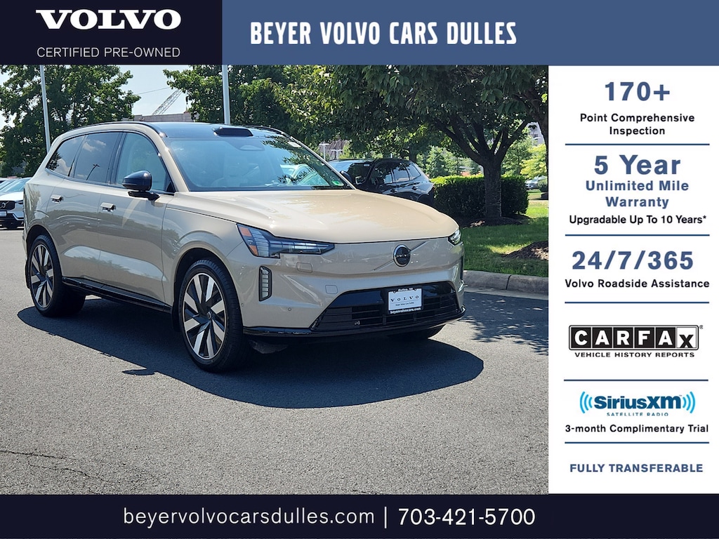 Certified 2025 Volvo EX90 Ultra Twin Motor Performance Ultra 6-Seater