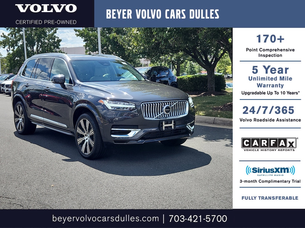Certified 2024 Volvo XC90 Recharge Plug-In Hybrid T8 Plus Bright Theme 7 Passenger T8 eAWD PHEV Plus Bright Theme 7P