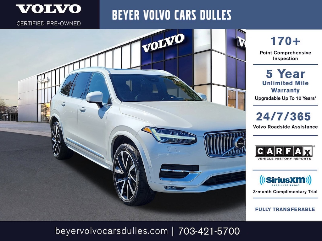 Certified 2024 Volvo XC90 B6 Plus Bright Theme B6 AWD Plus Bright Theme 7P