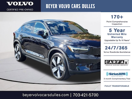 Featured used 2023 Volvo C40 Recharge Pure Electric Ultimate Twin eAWD Ultimate for sale in Dulles, VA