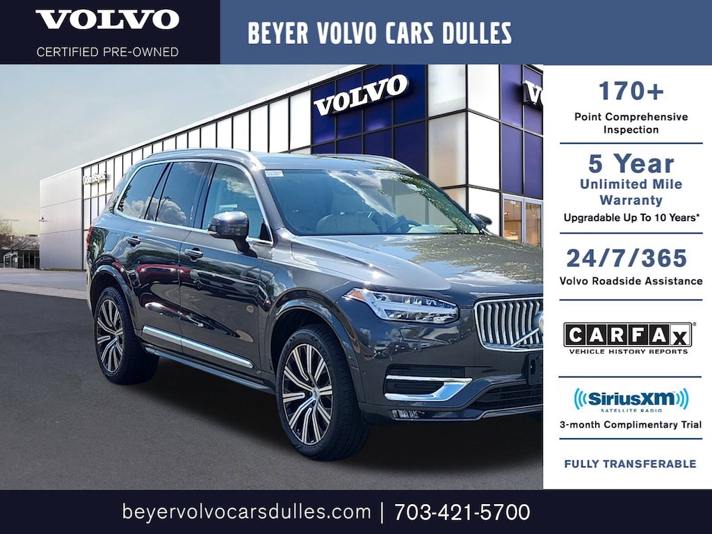Certified 2024 Volvo XC90 B6 Plus Bright Theme B6 AWD Plus Bright Theme 7P