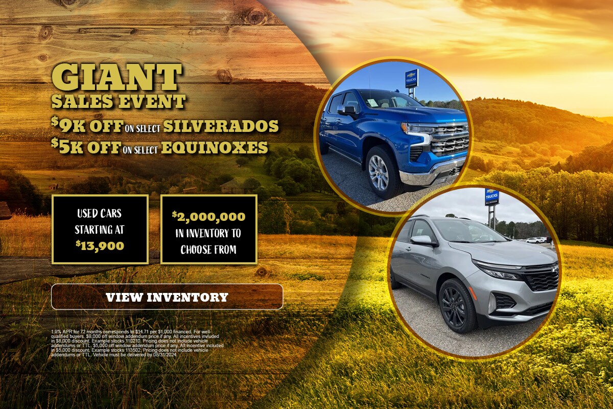 New Chevrolet and Used Car Dealer Serving Gladewater Bill Dickason