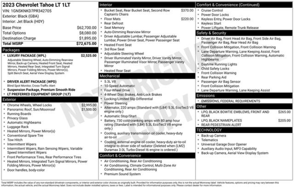 Used 2023 Chevrolet Tahoe LT SUV